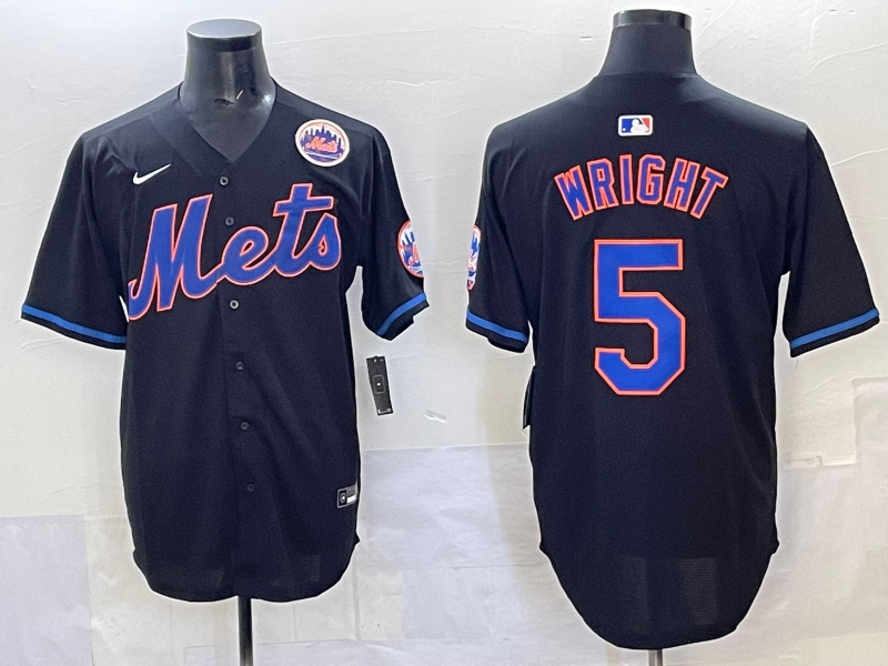Men 2025 New York Mets #5 Wright blue MLB Nike jersey style 1